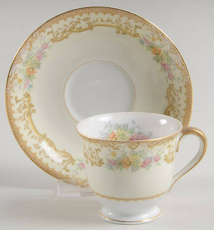 Elvira Footed Demitasse Cup & Saucer Set