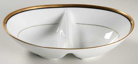 Elysee 10" Oval Divided Vegetable Bowl