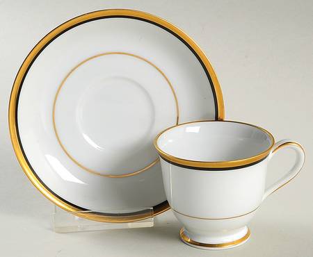 Elysee Footed Demitasse Cup & Saucer Set