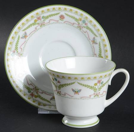 Empire Footed Cup & Saucer Set