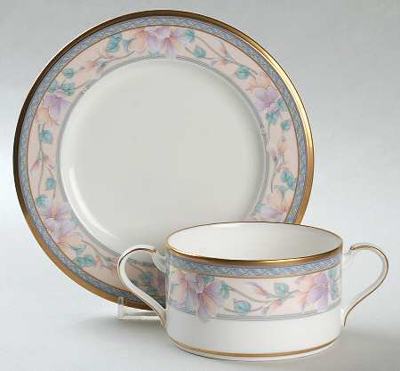 Embassy Suite Cream Soup Bowl & Bread Plate/Saucer Set