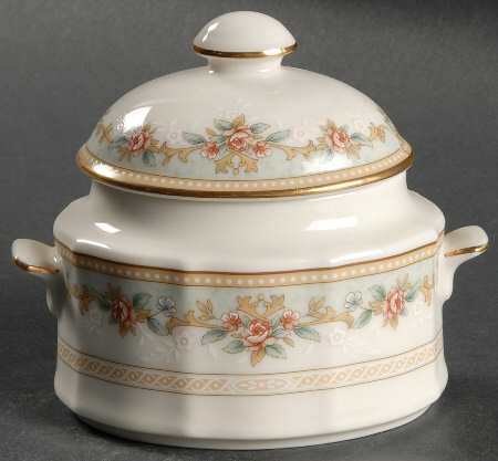 English Flowers Sugar Bowl & Lid