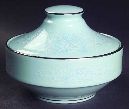 Engagement Blue Green Sugar Bowl & Lid