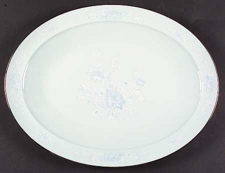 Engagement Blue Green 16" Oval Serving Platter