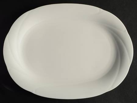 Ensemble White 14" Oval Serving Platter