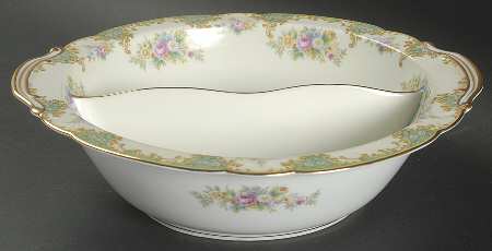 Esmeralda (Older, No #) 10" Round Divided Vegetable Bowl