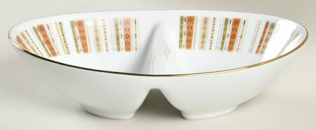 Espana 10" Oval Divided Vegetable Bowl