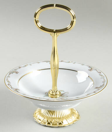Esteem 6"-7" Handled Footed Nut Dish HC