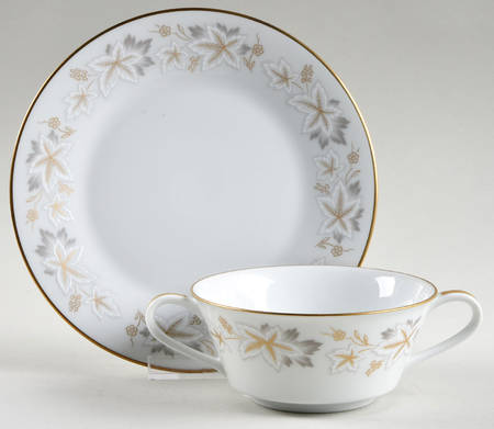 Estrellita Footed Cream Soup Bowl & Saucer Set