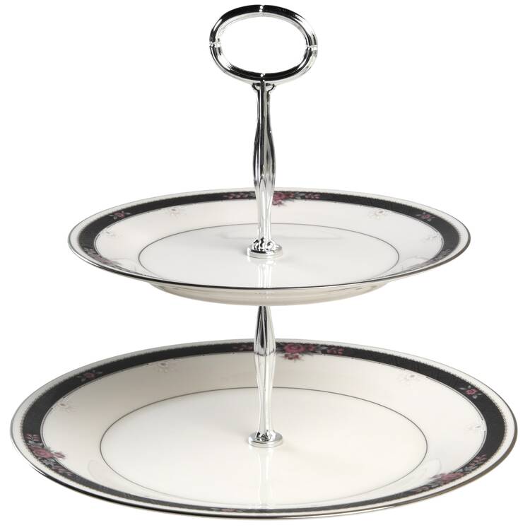 Etienne 6 5/8"-10"  2 Tiered Serving Tray (Dp, Sp) HC