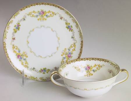 Eureka Flat Cream Soup Bowl & Saucer Set