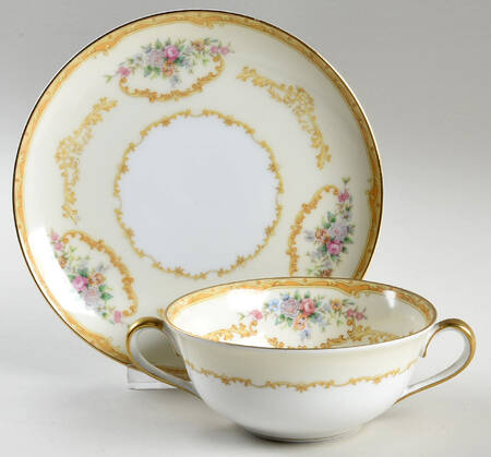 Evana Flat Cream Soup Bowl & Saucer Set