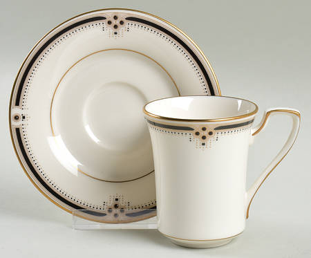 Evening Gown Flat Demitasse Cup & Saucer Set