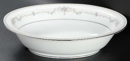 Fairmont (Platinum Trim) 10" Oval Vegetable Bowl