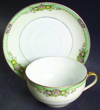 Fairmont (Gold Trim) Flat Cup & Saucer Set