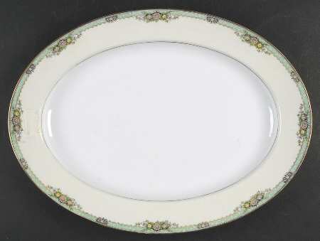Fairmont (Gold Trim) 16" Oval Serving Platter