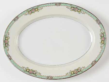 Fairmont (Gold Trim) 11" Oval Serving Platter