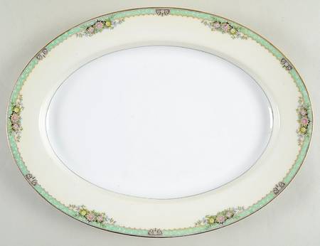 Fairmont (Gold Trim) 14" Oval Serving Platter
