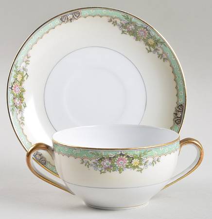 Fairmont (Gold Trim) Flat Bouillon Cup & Saucer