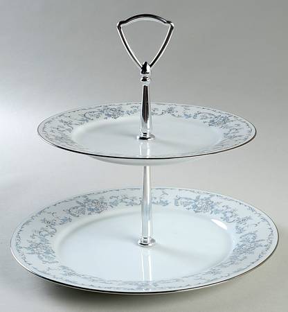 Fascination 2 Tiered Serving Tray (Dinner & Salad Plate)