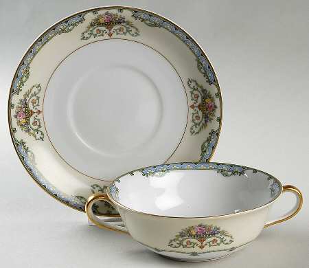 Favorita Flat Cream Soup Bowl & Saucer Set