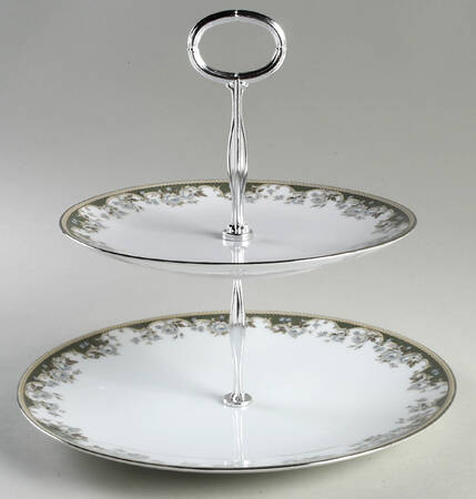 Fellicia 6 5/8"-10"  2 Tiered Serving Tray (Dp, Sp) HC