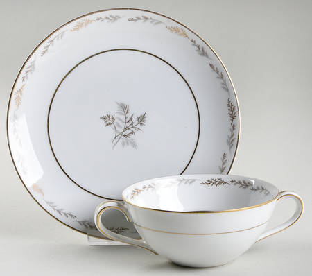 Ferncliff Flat Cream Soup Bowl & Saucer Set