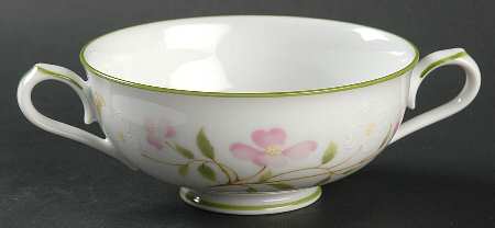 First Blush Footed Cream Soup Bowl