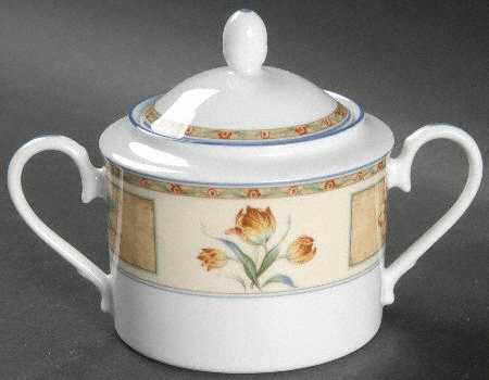 Fiesta Flowers Sugar Bowl & Lid