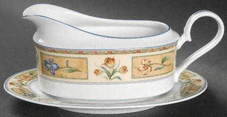 Fiesta Flowers Gravy Boat & Underplate