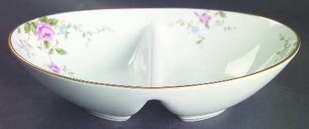 Firenze 10" Oval Divided Vegetable Bowl