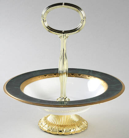 Fitzgerald 6"-7" Handled Footed Nut Dish HC