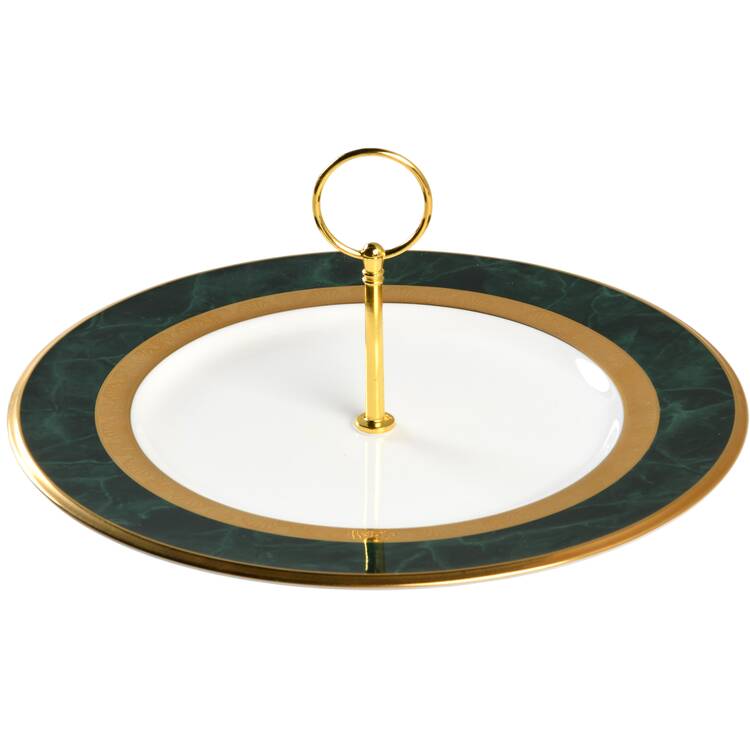 Fitzgerald Round Serving Plate with Handle (DP)