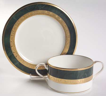 Fitzgerald Cream Soup Bowl & Bread Plate/Saucer Set