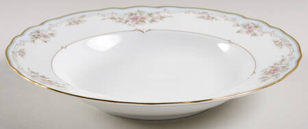 Floral Embrace Large Rim Soup Bowl