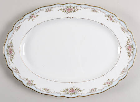Floral Embrace 14" Oval Serving Platter