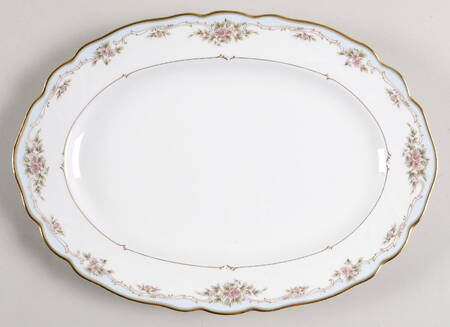 Floral Embrace 12" Oval Serving Platter