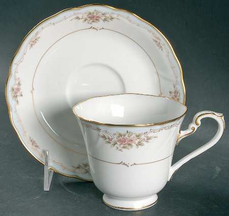 Floral Embrace Footed Cup & Saucer Set