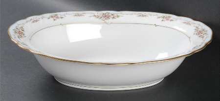 Floral Embrace 10" Oval Vegetable Bowl