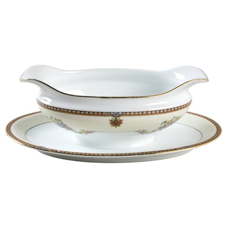 Fleurette Gravy Boat with Attached Underplate