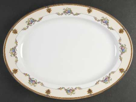 Fleurette 16" Oval Serving Platter