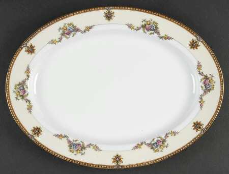 Fleurette 13" Oval Serving Platter