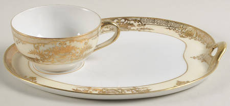 Fleurgold Snack Plate & Cup Set