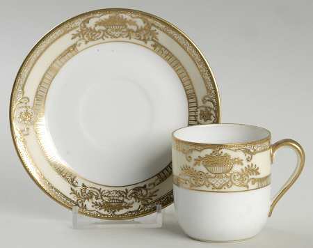 Fleurgold Flat Demitasse Cup & Saucer Set