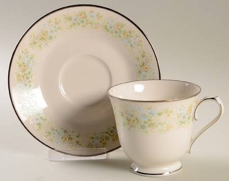 Flower Maid Footed Cup & Saucer Set