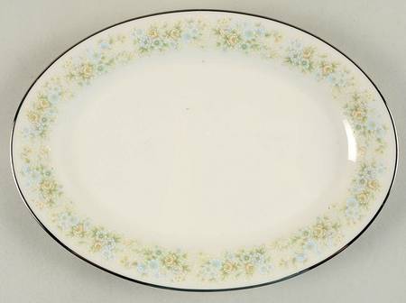 Flower Maid 12" Oval Serving Platter