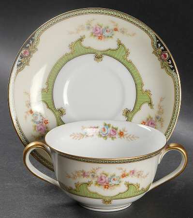 Floreal Flat Bouillon Cup & Saucer