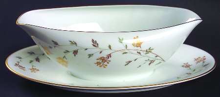 Florence (Coupe) Gravy Boat with Attached Underplate