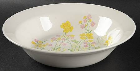 Flower Power 9" Round Vegetable Bowl