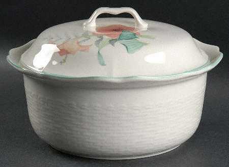 Floral Song 3 Qt Rd Covered Casserole (Uses RV10S as Base)